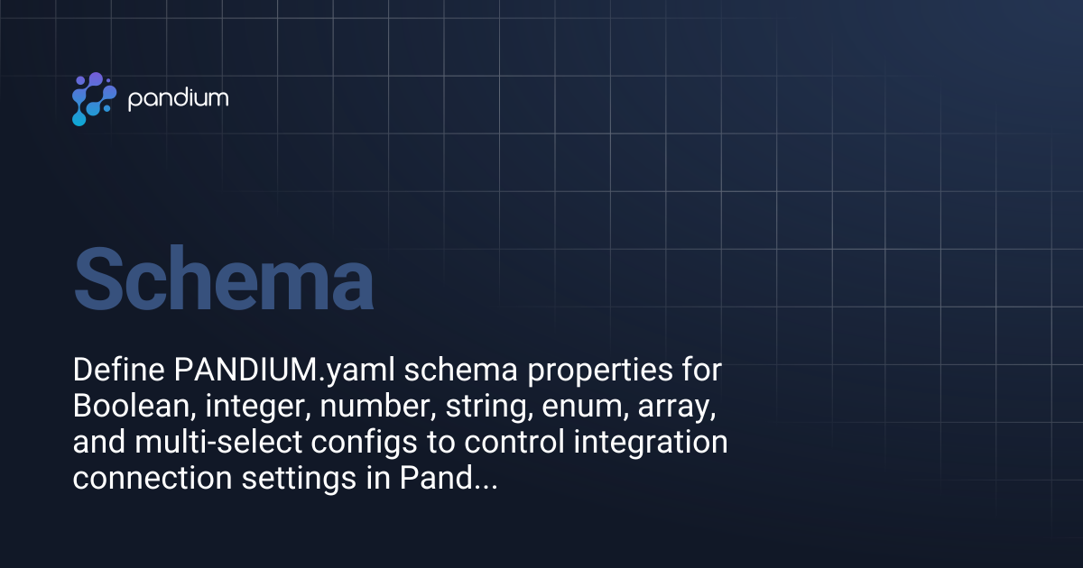 Schema | Pandium Docs