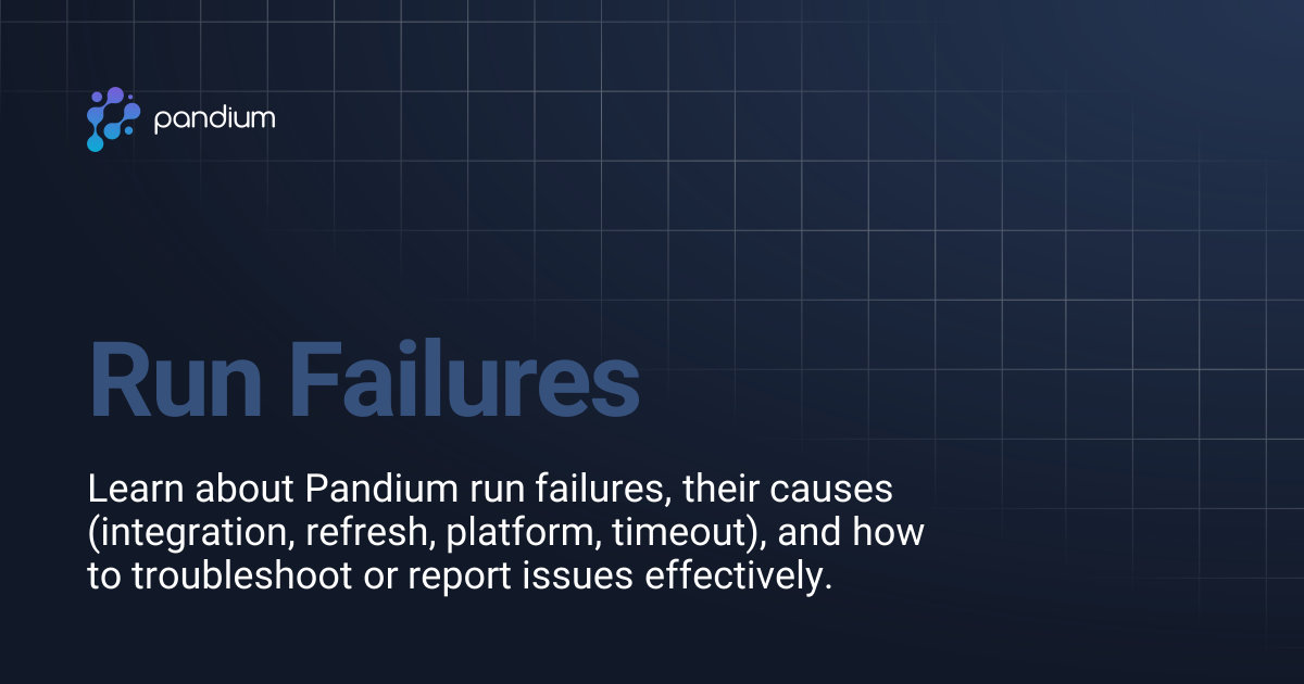 Run Failures | Pandium Docs