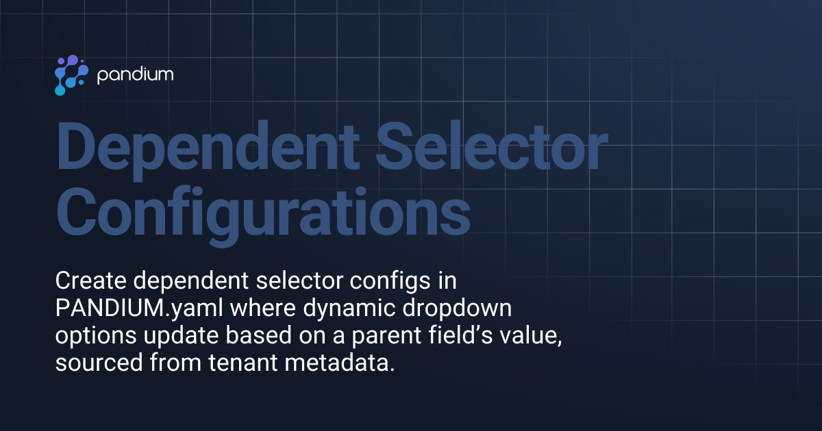 Dependent Selector Configurations | Pandium Docs